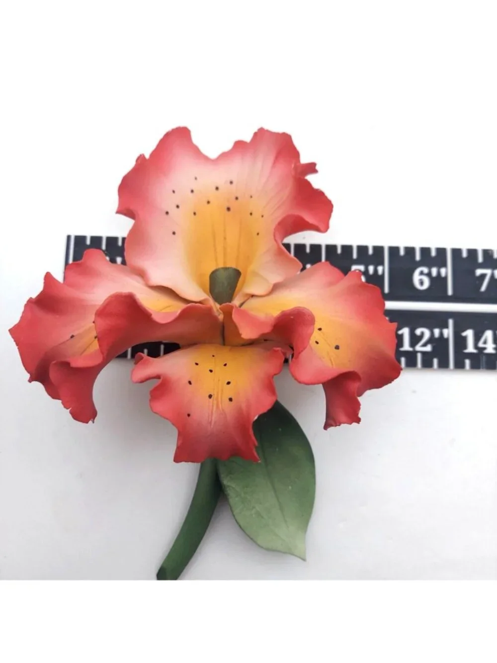 Capodimonte Iris Flower Figurine Porcelain Hand Painted Vintage Napoleon Italy